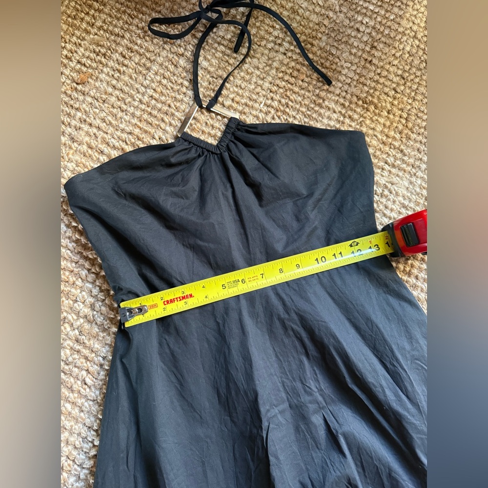 ⚜️Aqua Bloomingdale’s Black Halter Maxi Dress with Metal accent. NWT ⚜️ - Picture 9 of 13